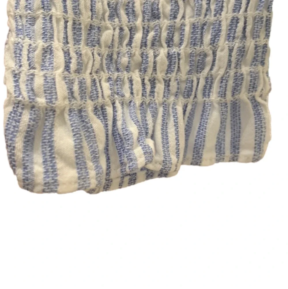 Medium West Kei top from stitch fix. Blue and white cool and breezy.